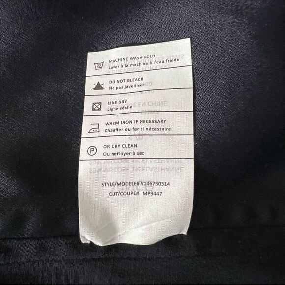 Vince Shift Dress Womens Small Navy Blue Sleeveless V-Neck Viscose Blend Pockets - Picture 11 of 13